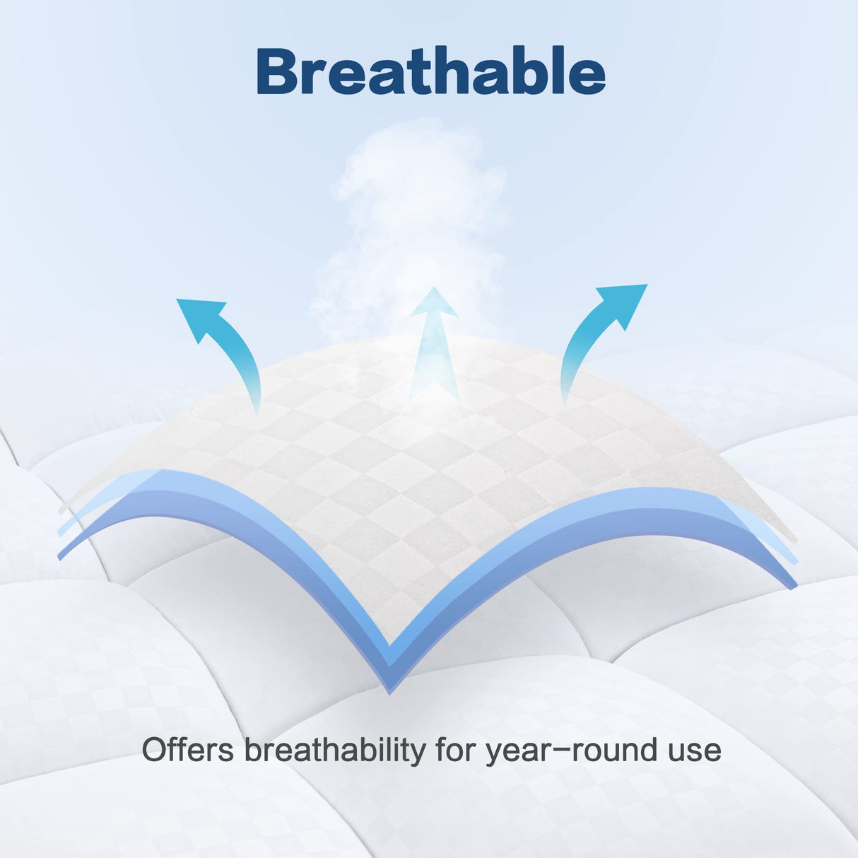 Queen Mattress Topper Pillow Top Extra Thick Cooling Mattress Pad Cover