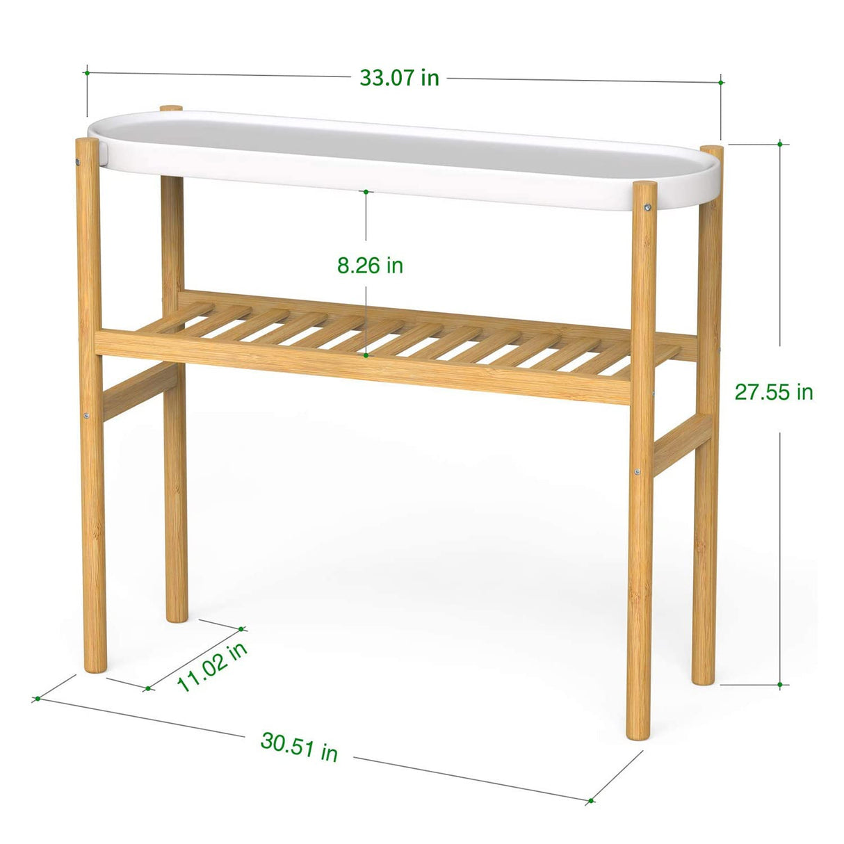 Wisuce 2-Tier Bamboo Plant Stand – Modern Display Shelf