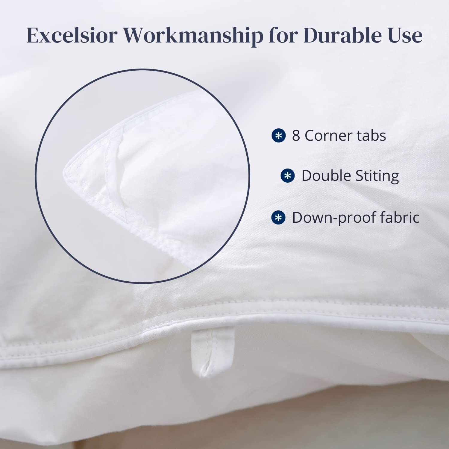 Luxurious Feather Down Comforter King Size, Fluffy Hotel Collection Duvet Insert