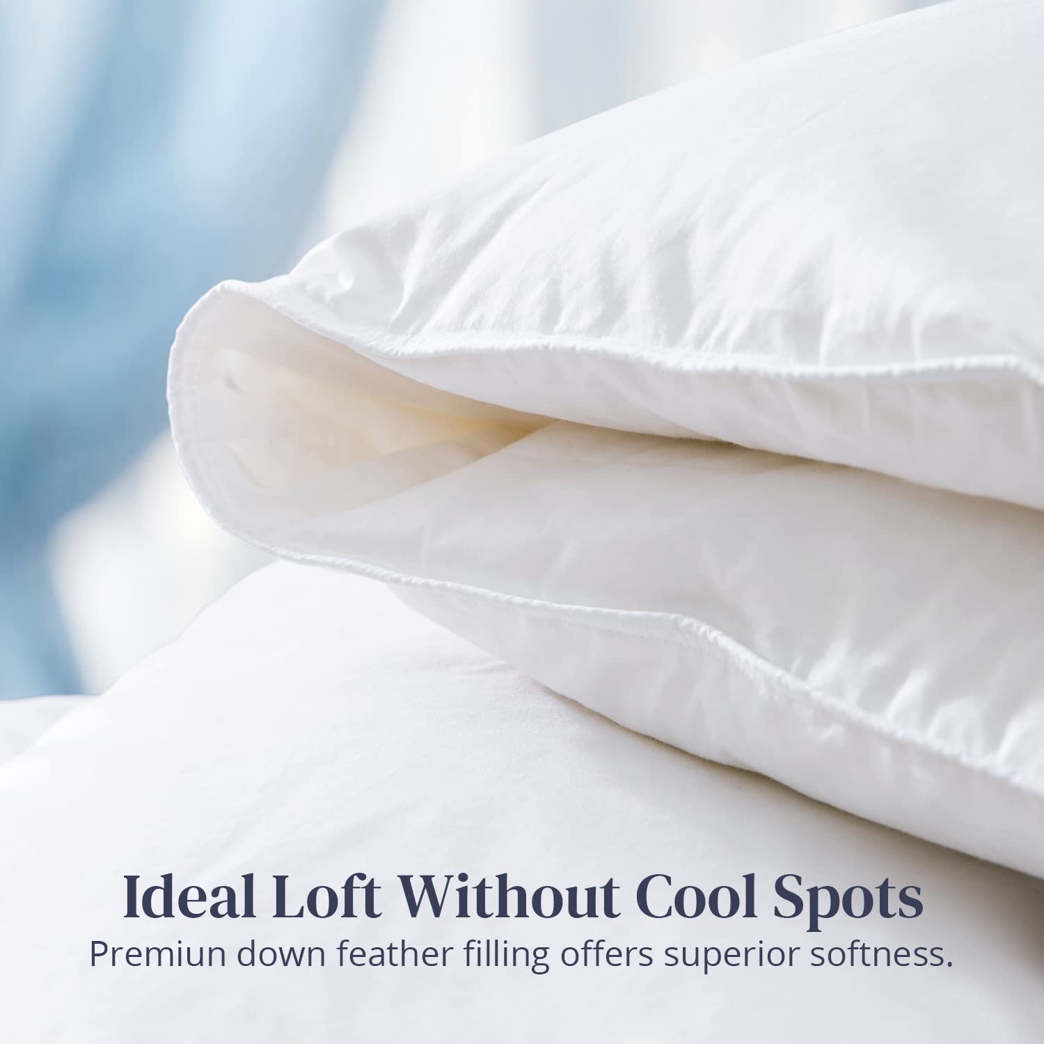 Luxurious Feather Down Comforter King Size, Fluffy Hotel Collection Duvet Insert