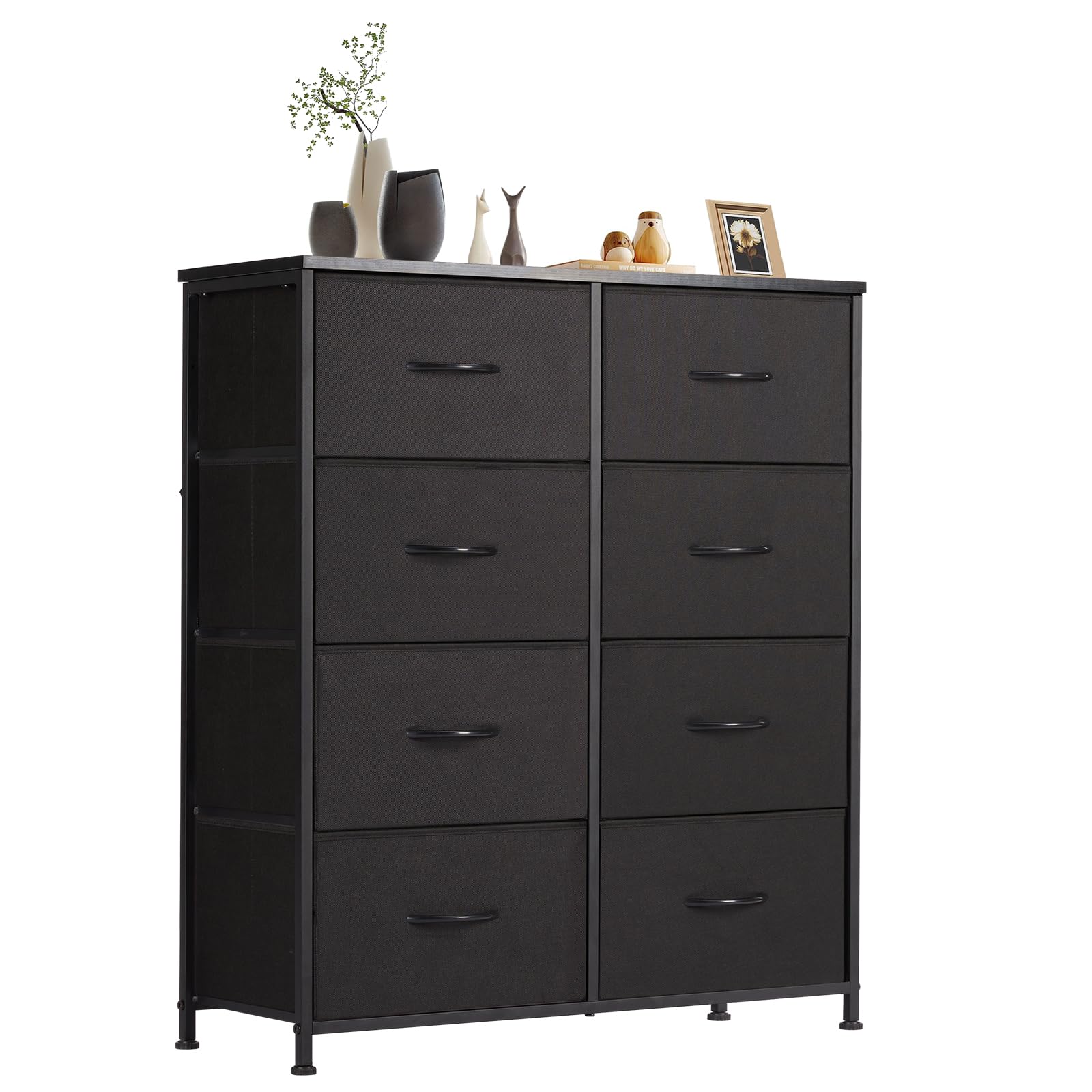 Dresser for Bedroom with 8 Fabric Drawers, Tall Chest Storage Tower