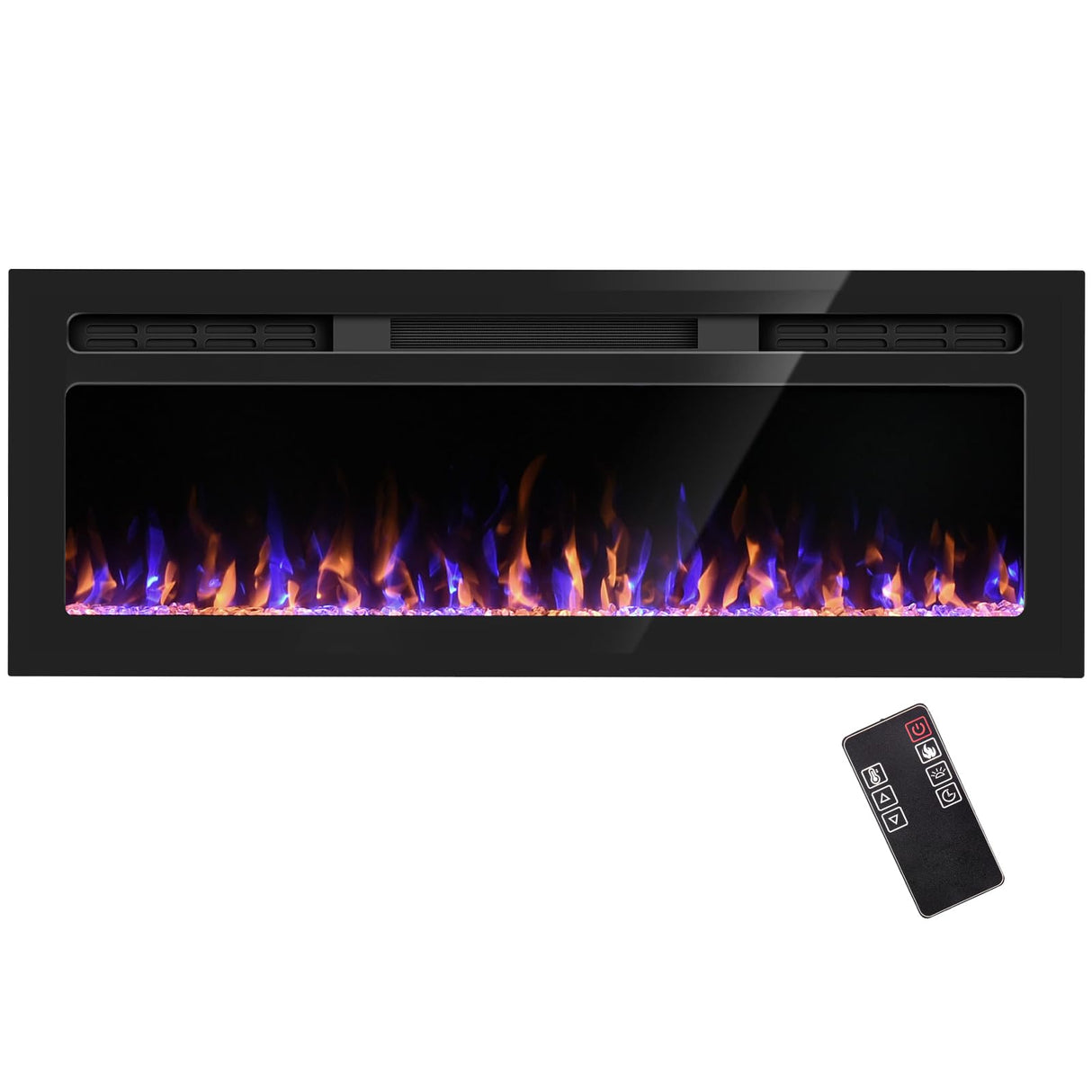 Wall Recessed and Wall Mounted Electric Fireplace