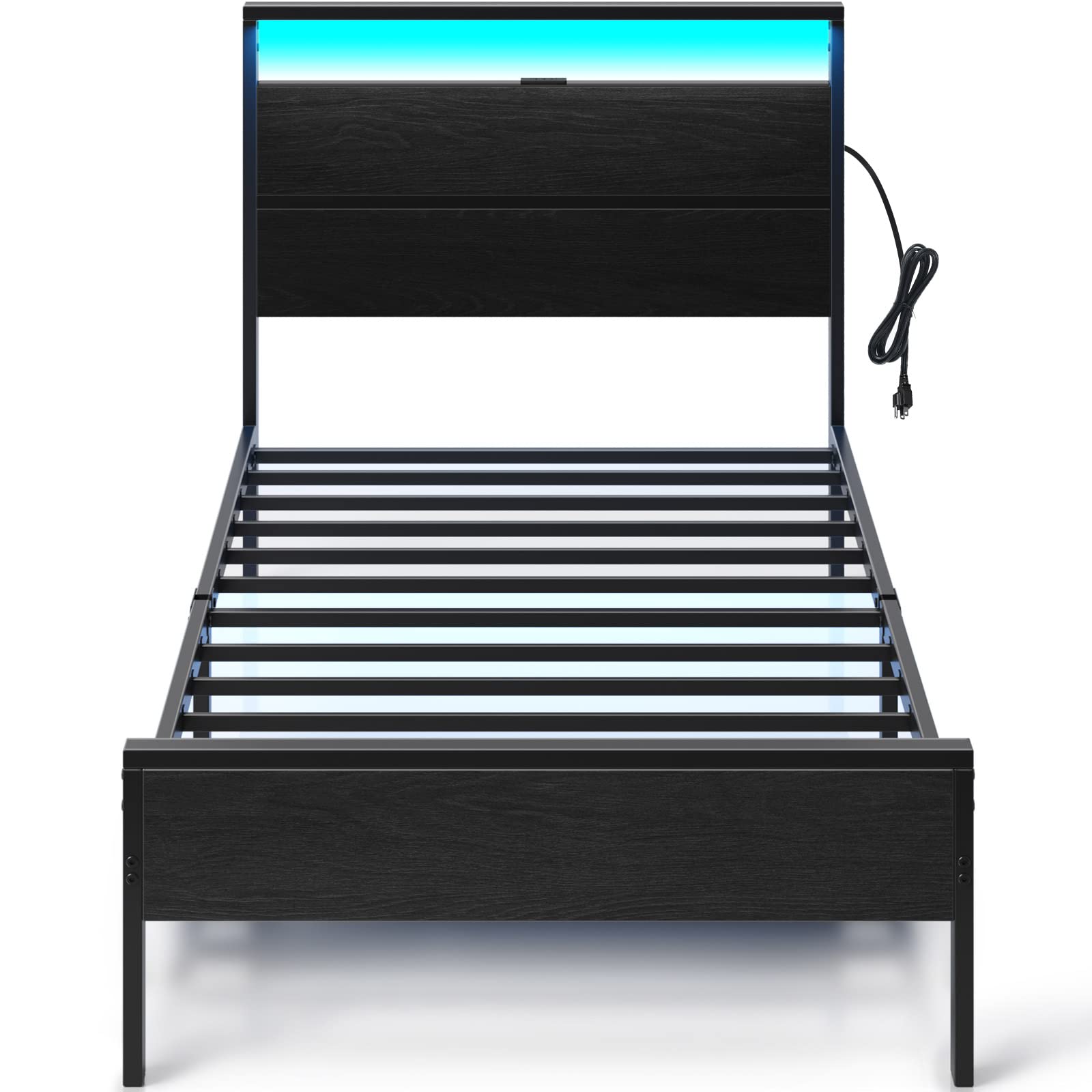 LumiCharge Twin LED Bed Frame – Smart Sleep with USB & Ambient Lights