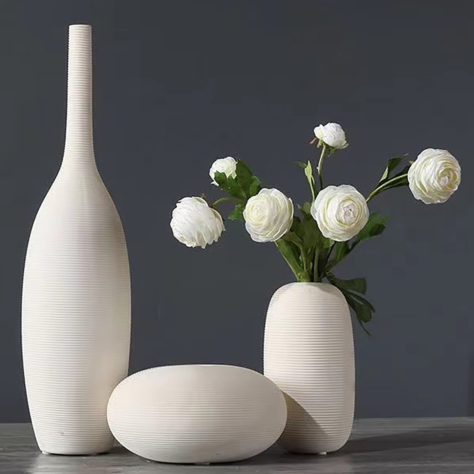 Vase for Decor, Ceramic Modern Vases Set of 3