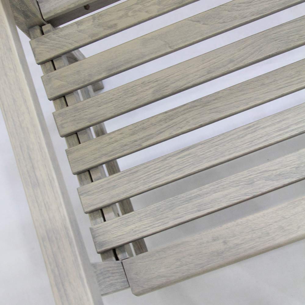 Casual Maine Outdoor Garden Bench for Patio Furniture, 4-Foot, Weathered Gray