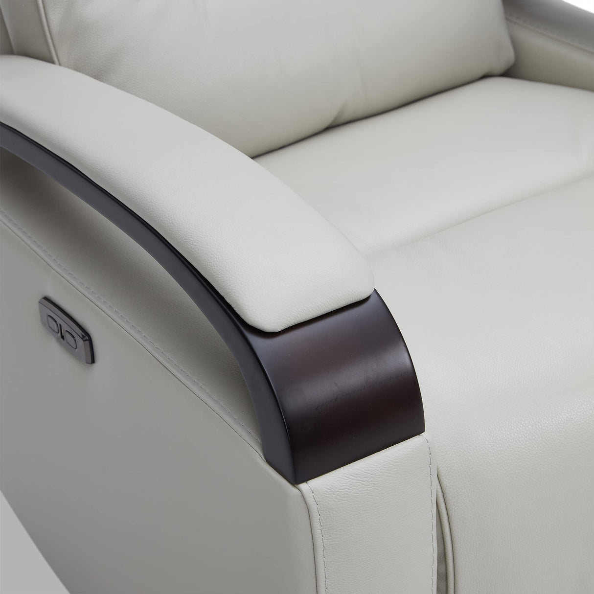 CloudChita Power Swivel Glider Recliner – USB, Headrest, Rocker Motion in Light Grey