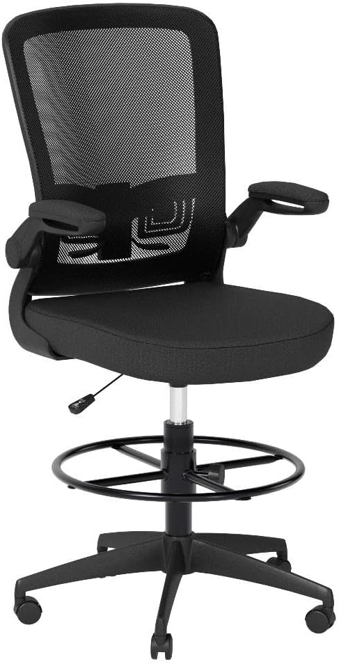 Drafting Chair, Ergonomic Tall Office Chair Stool Standing Desk Chair