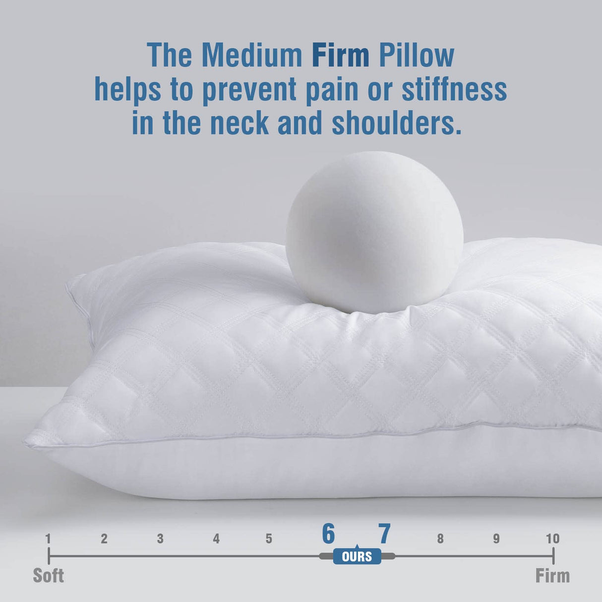 Bed Pillows Standard Size Set of 2, Firm Down Alternative Pillow