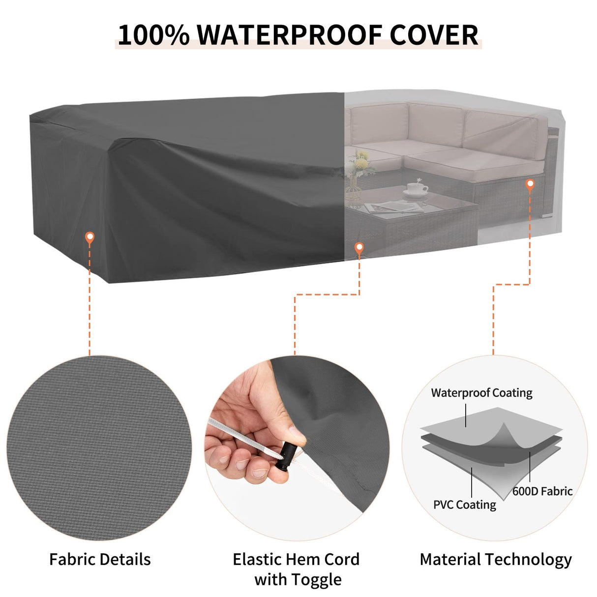 Gas Fire Pit Table, Outdoor Patio Furniture Sofa Sectional