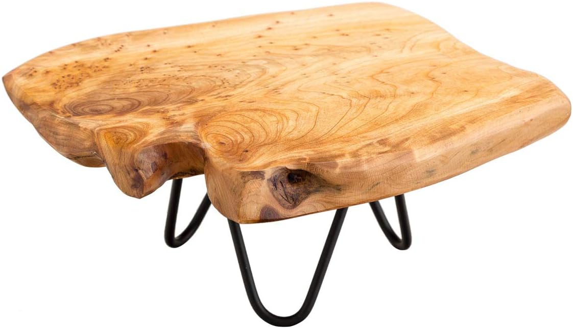 Natural Edge Wooden Stand with Legs