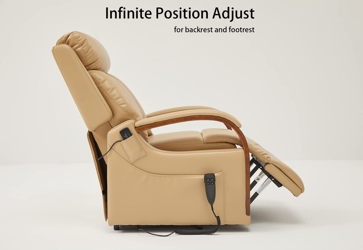 Small Lift Chair Recliners with Massage and Heat, Dual Motor Power Lift Sofa