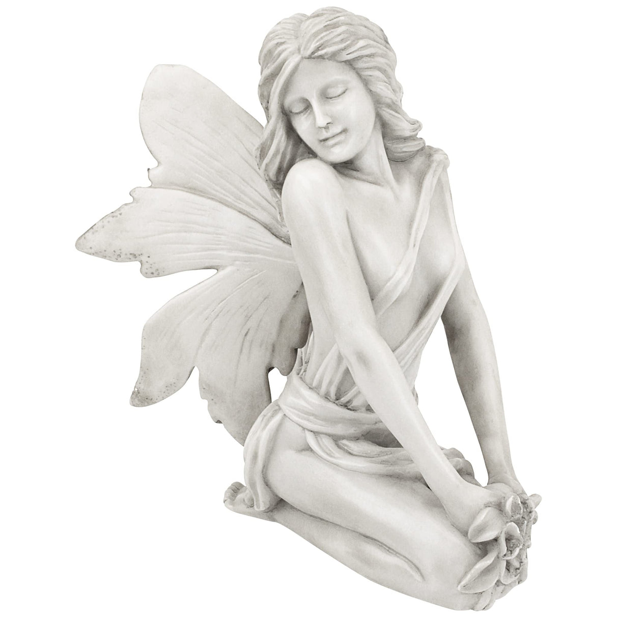 PD1549 The Enchanted Garden Fairies Colleen Statue, antique stone