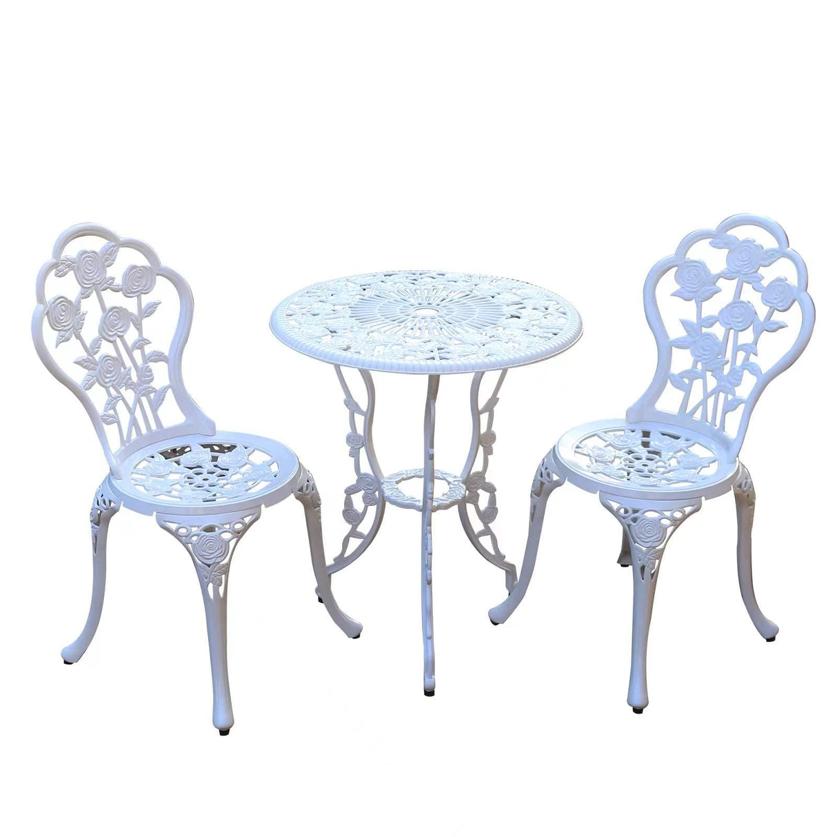 Patio Bistro Set.Rust-Resistant Cast Aluminum Bistro Table Set