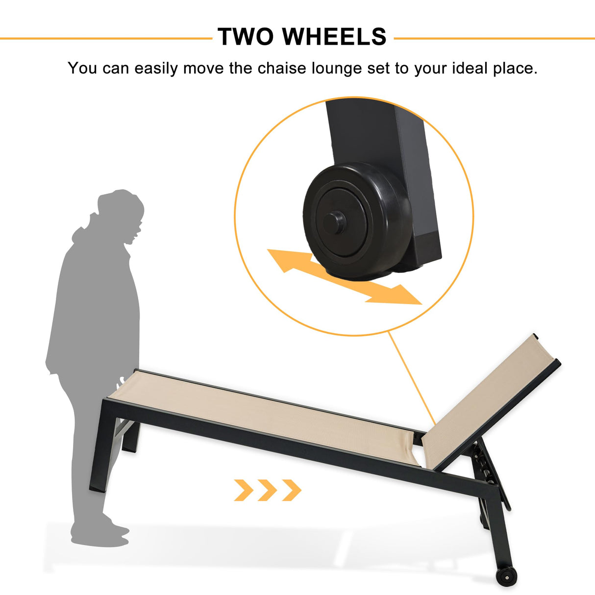 Patio Chaise Lounge Set 4 Pieces Aluminum Outdoor Lounge Chairs