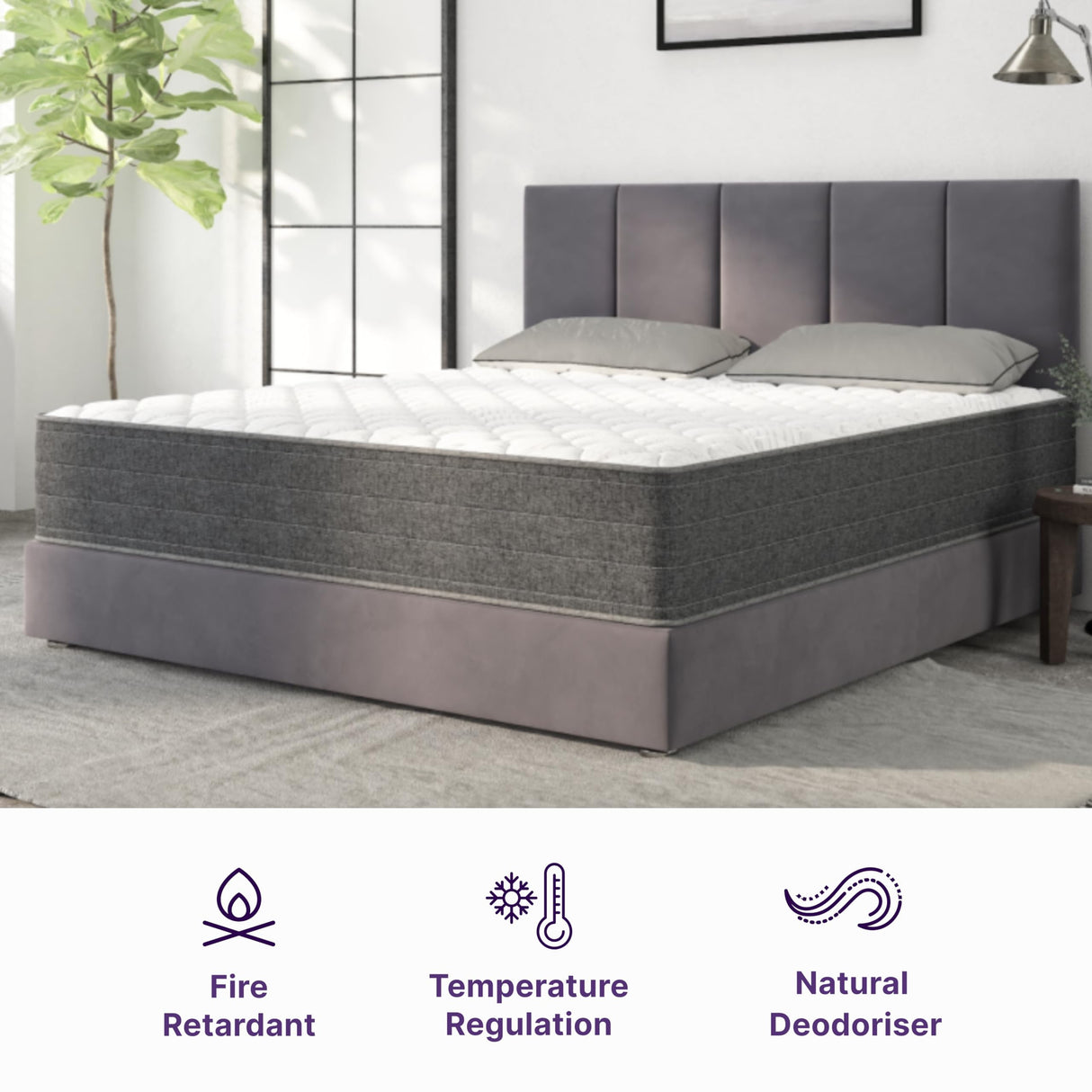 King Mattress, 12 Inch Victoria Hybrid Cooling Gel Infused Spring Mattress