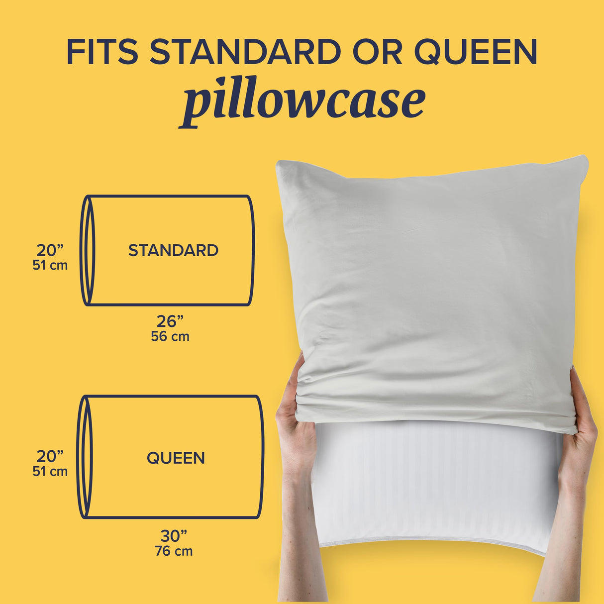 Bed Pillows Standard / Queen Size Set of 2 - Microfiber Pillows