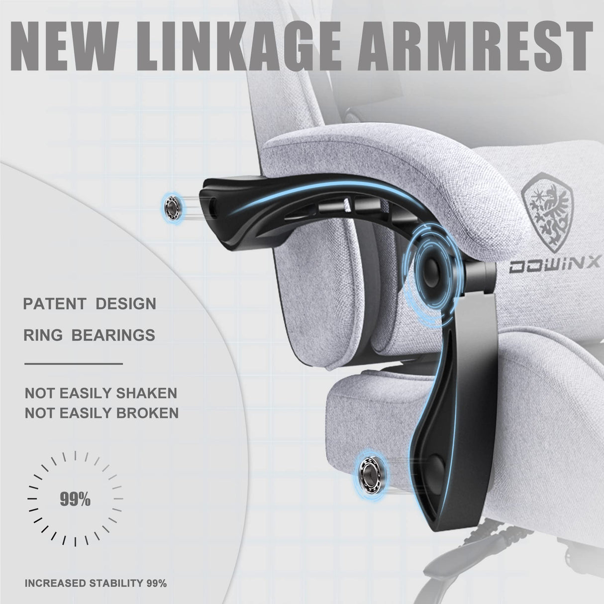 Gaming Chair Fabric with Pocket Spring Cushion Massage Game Chair Cloth