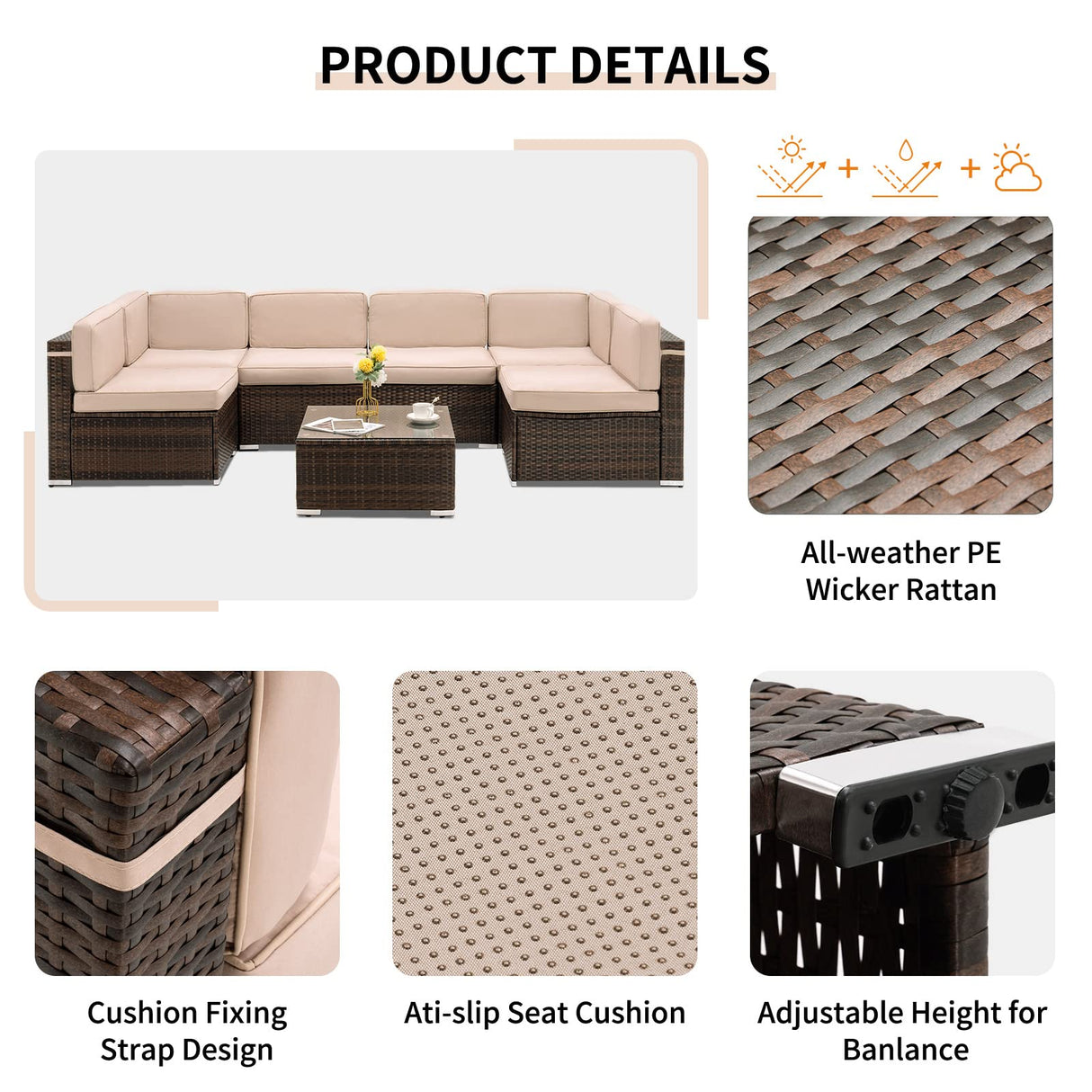 Gas Fire Pit Table, Outdoor Patio Furniture Sofa Sectional