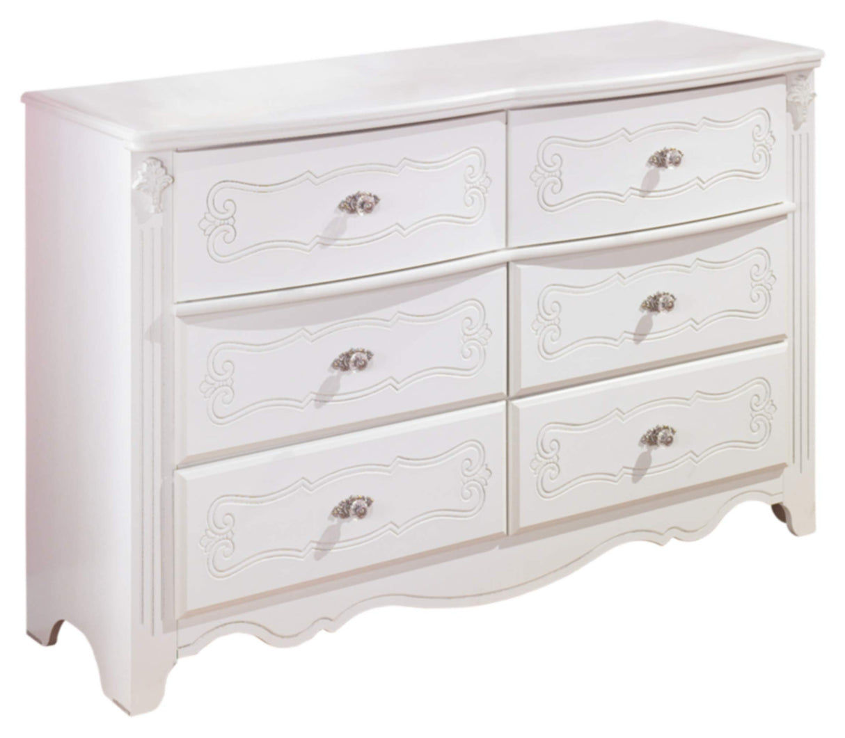 Children's Glam Youth 6 Drawer Dresser, White