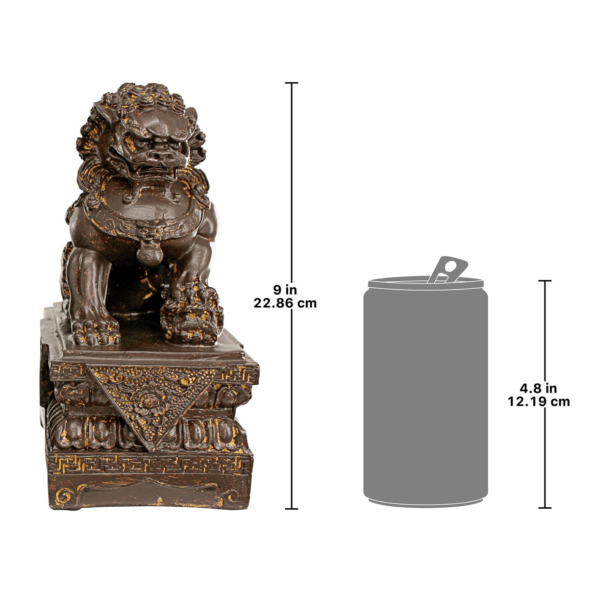 Female Chinese Guardian Lion Foo Dog Asian Decor Statue