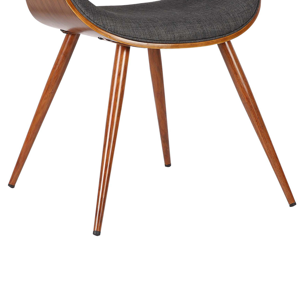 Butterfly Dining Chair in Charcoal Fabric and Walnut Wood Finish