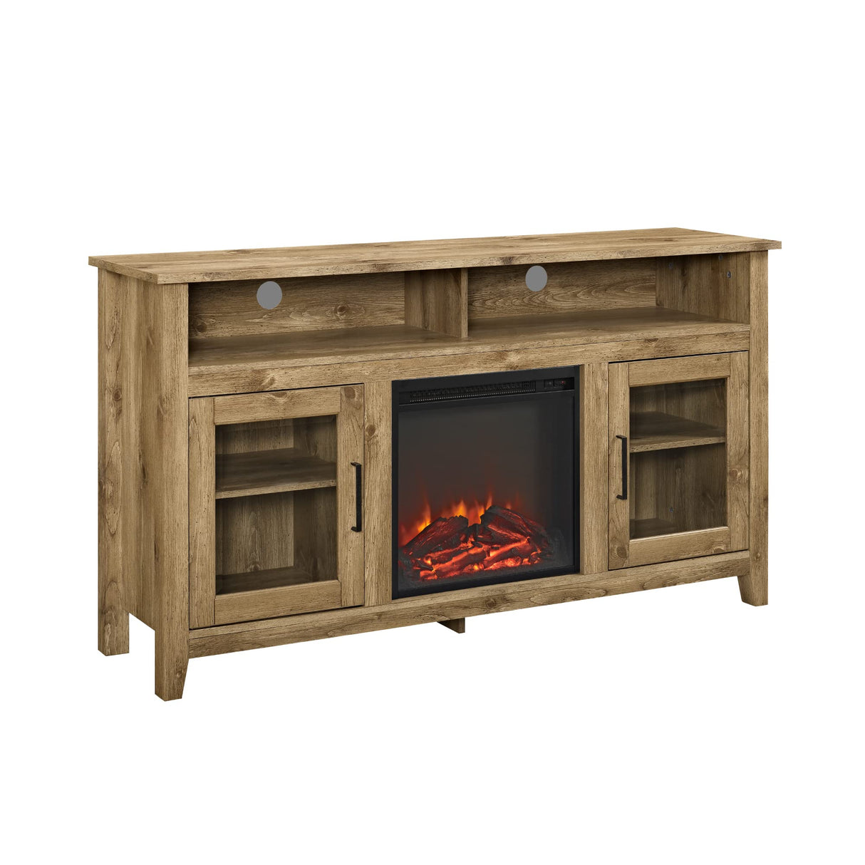 Highboy Fireplace TV Stand for TVs up to 65 Inches