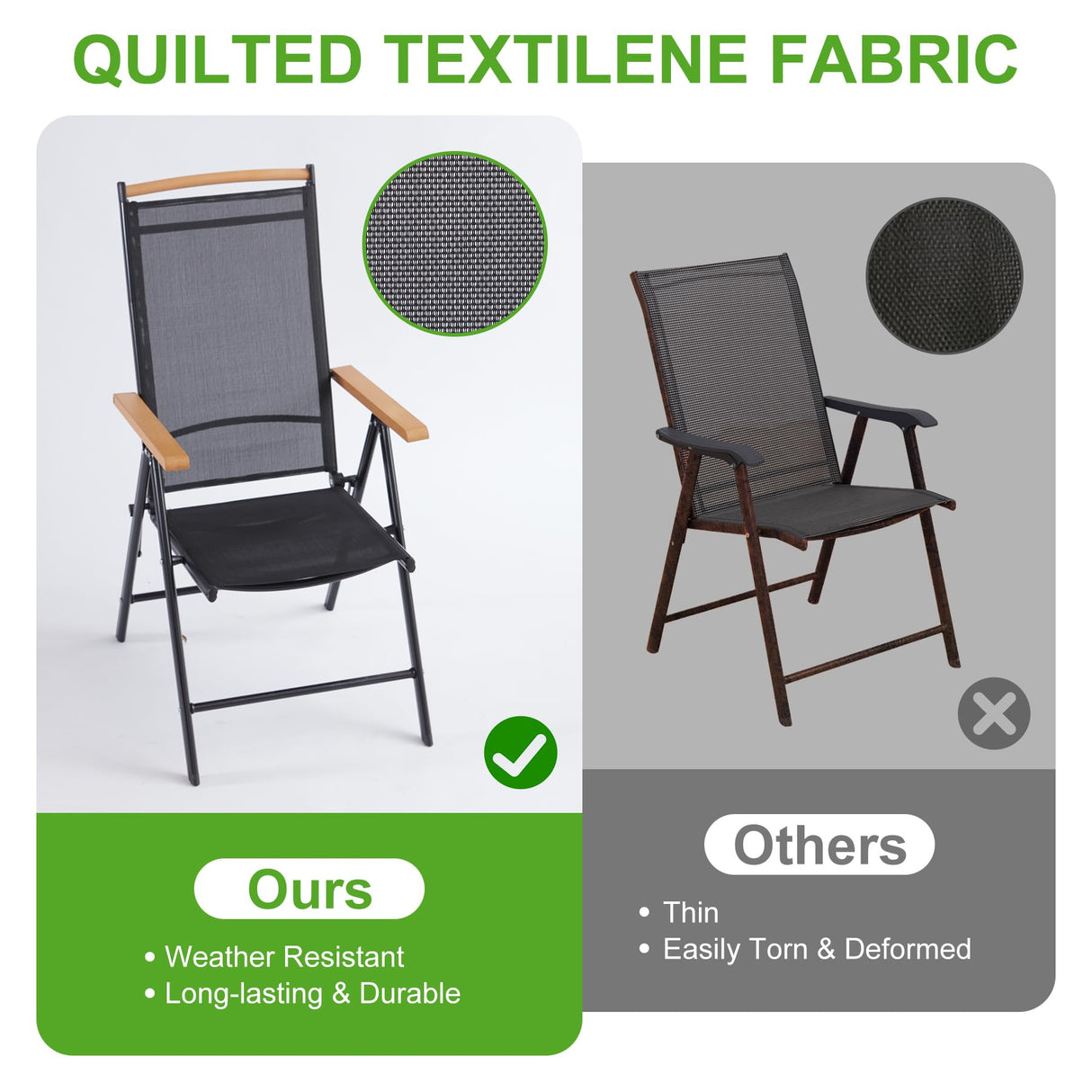 Patio Dining Chairs Set of 2