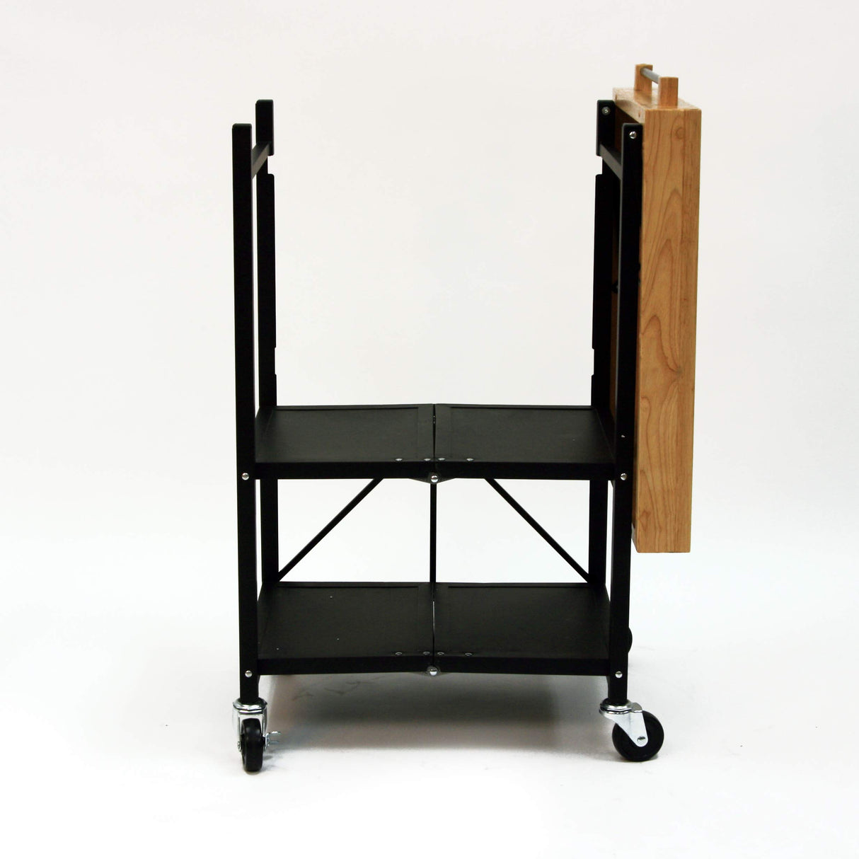 Folding Kitchen Cart on Wheels for Chefs Outdoor, Microwave Cart