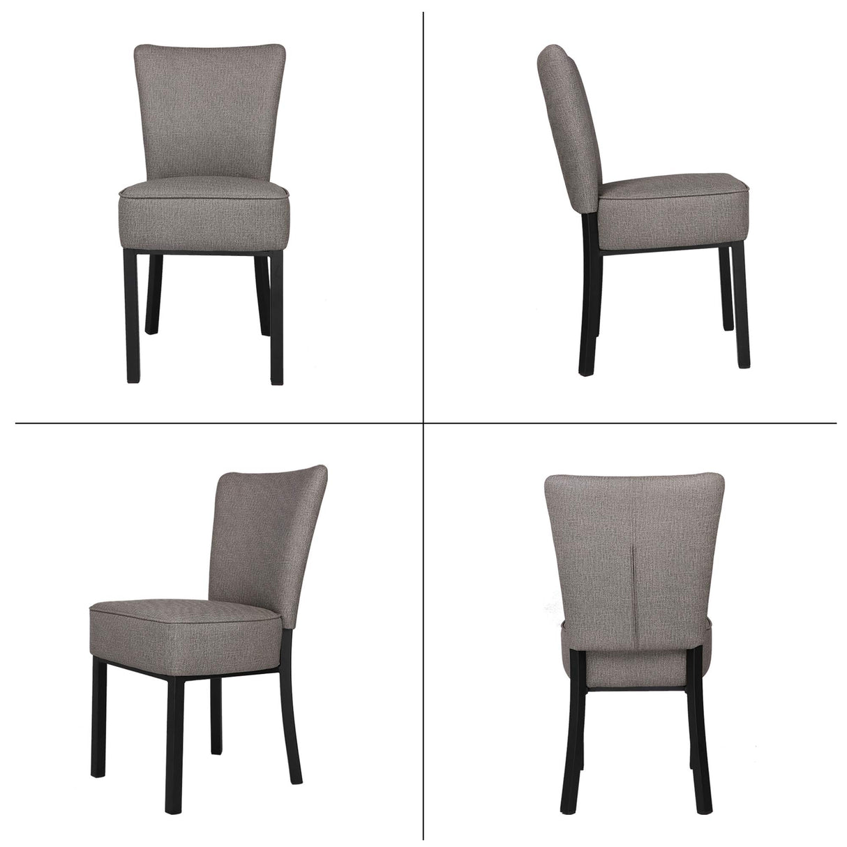 2 Set Kitchen Dining Room Chairs with Soft Cushion Modern Sturdy
