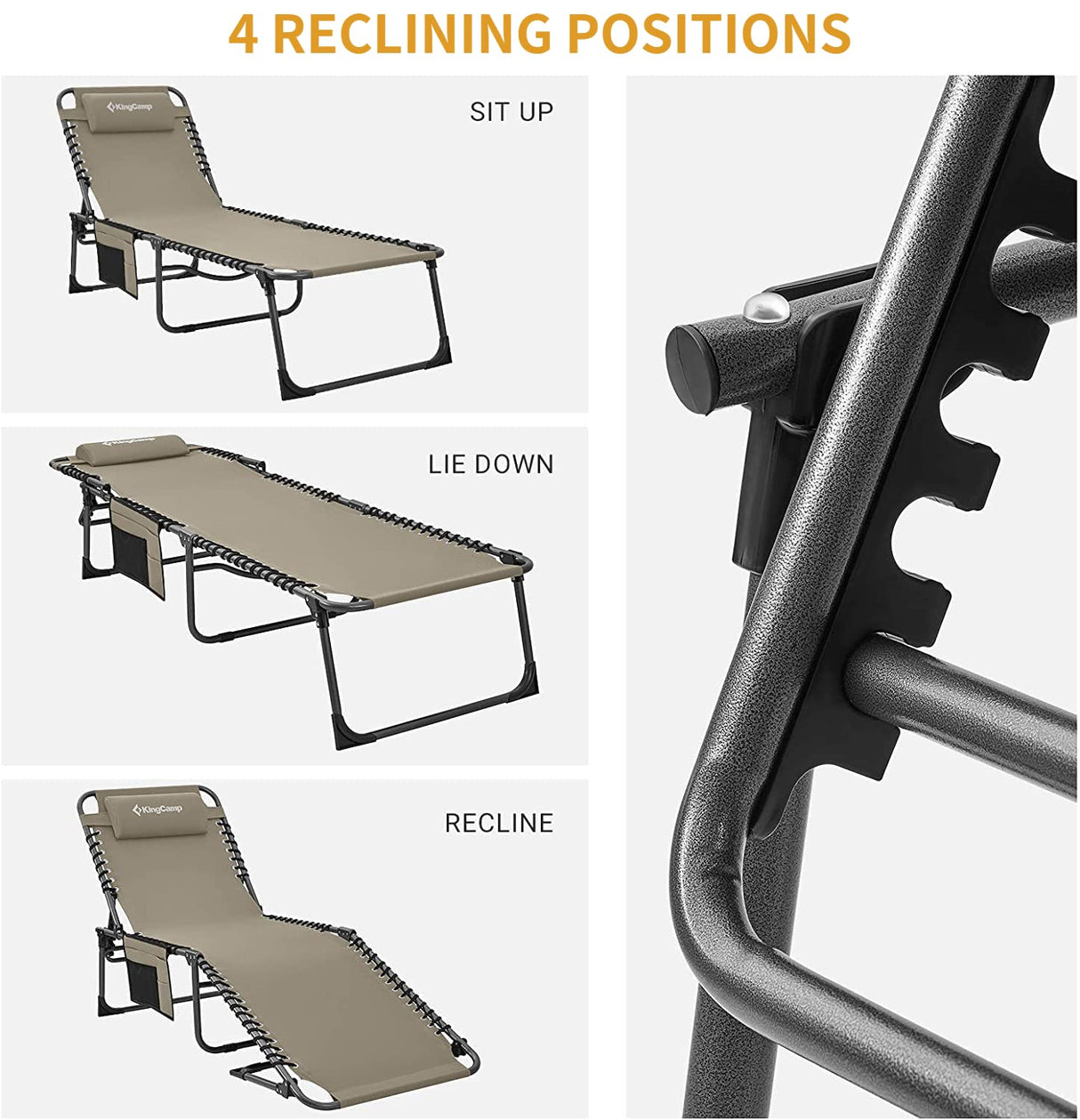 Lounge Chair, 74.8''x23.2''x14.5'', Beige