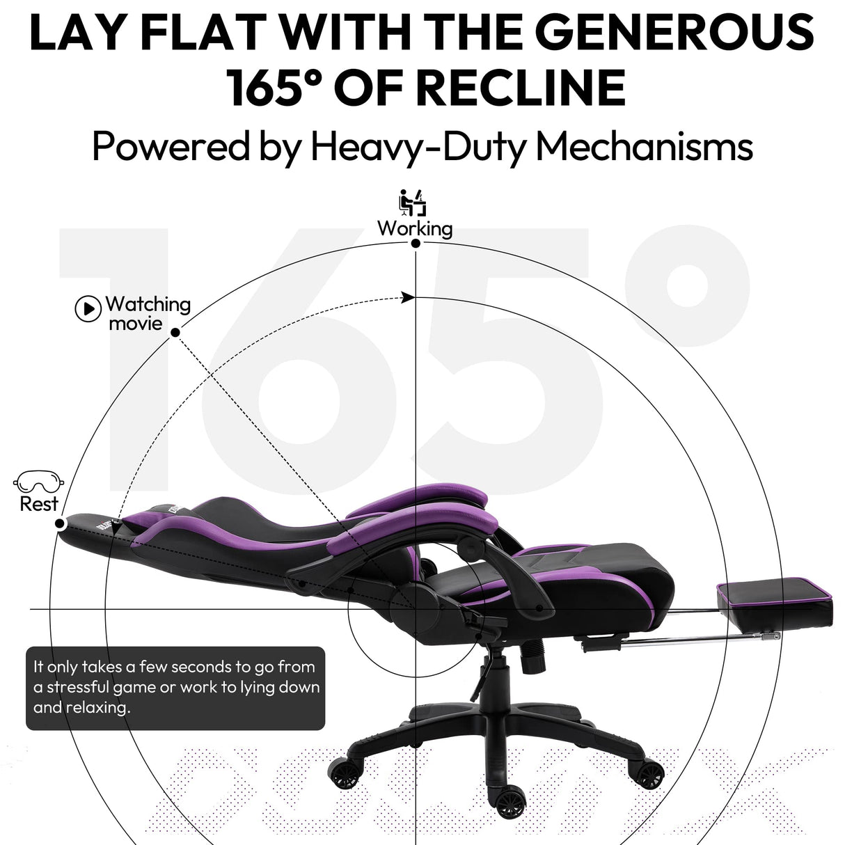 Gaming Chair Ergonomic Racing Style Recliner