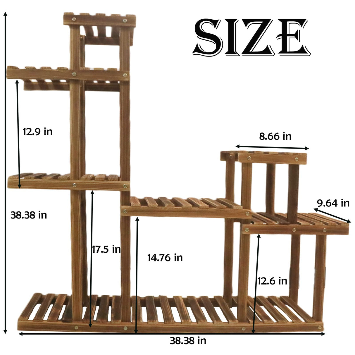 Multi-Tier Wooden Plant Stand – Corner Shelf for Indoor & Outdoor Use
