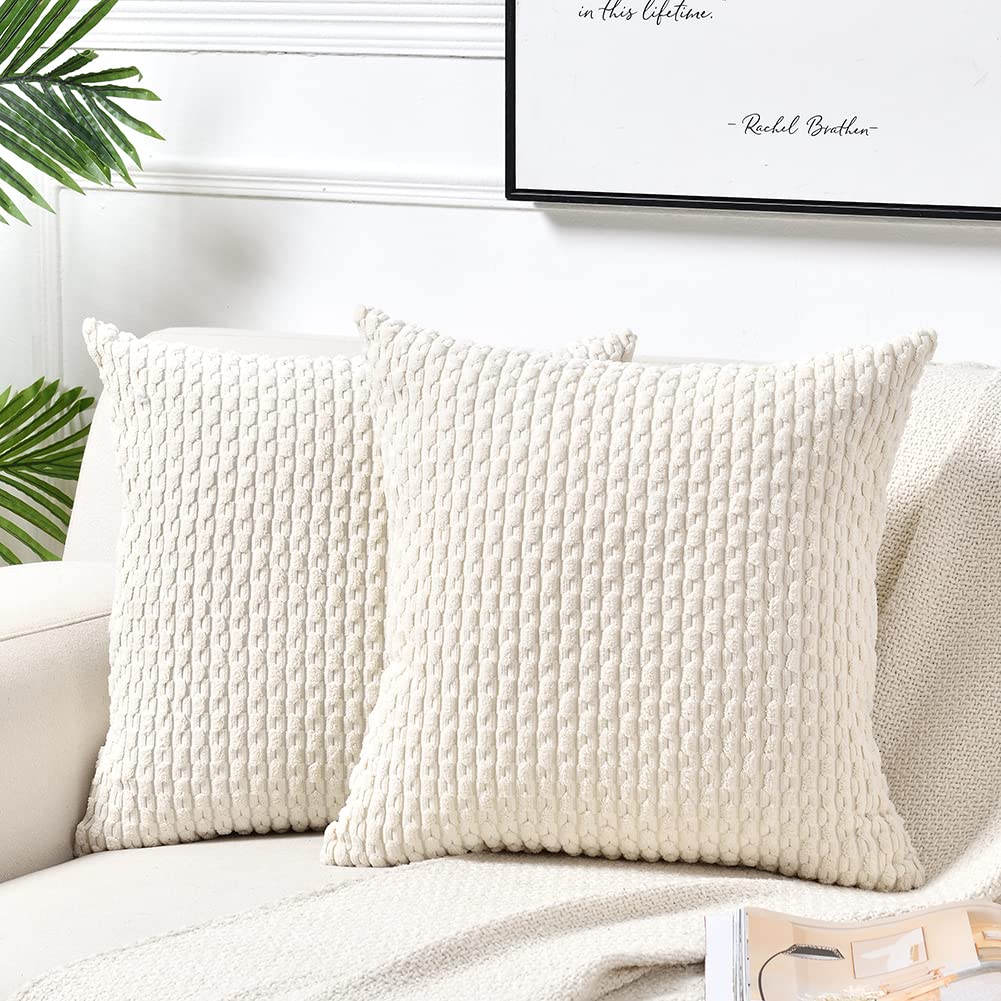 2 Packs Boho Cream Decorative Throw Pillow