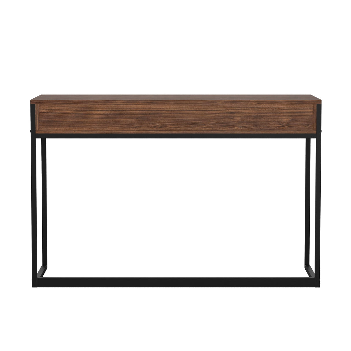 Ollie Home Office Desk with 3 Drawers in Walnut Wood Grain