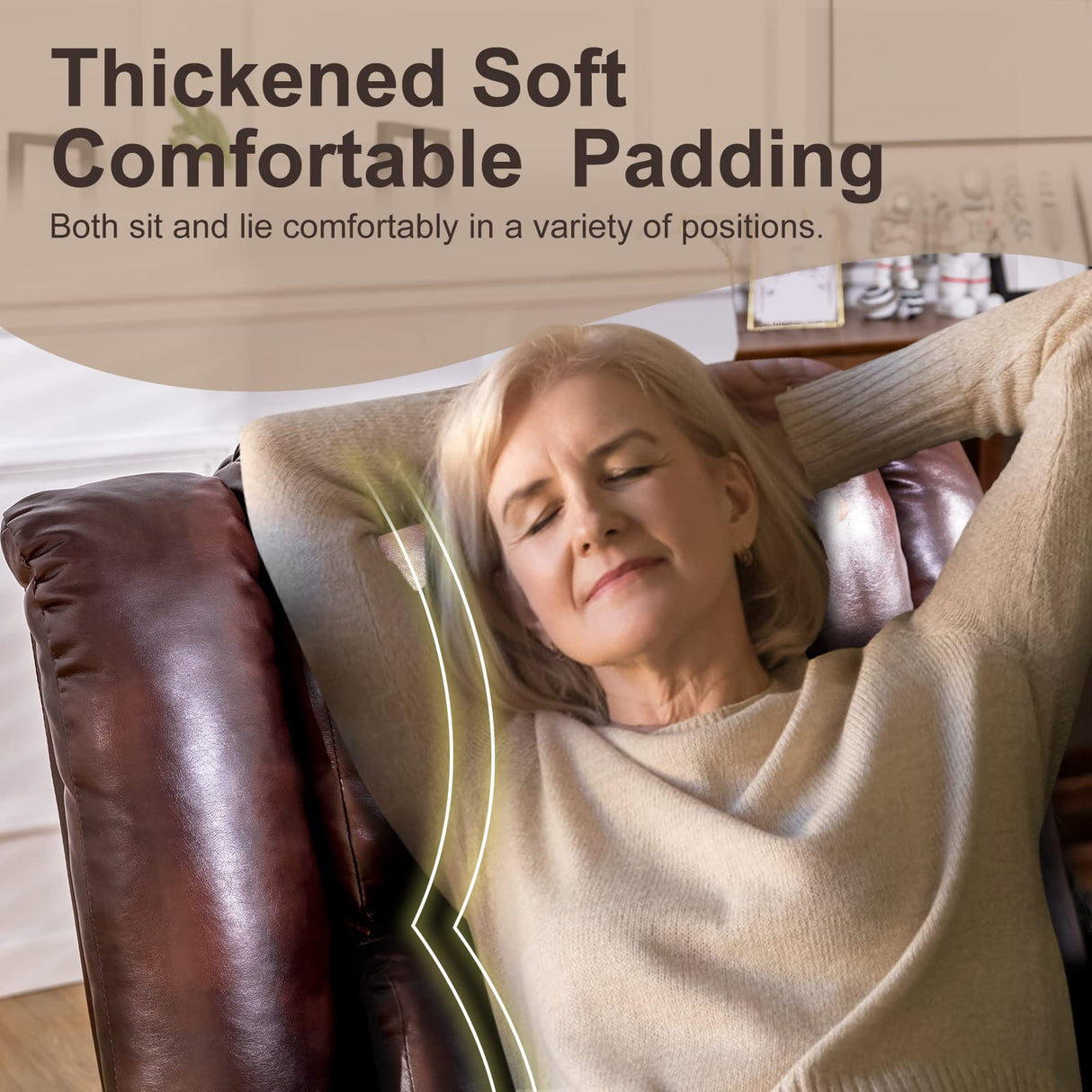 Power Lift Recliner Chairs for Elderly Big Heated Massage Recliner Sofa