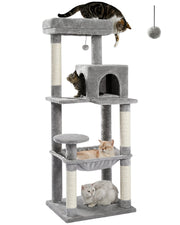 Cat Tree for Large Cats Adult with Metal Plush Big Hammock