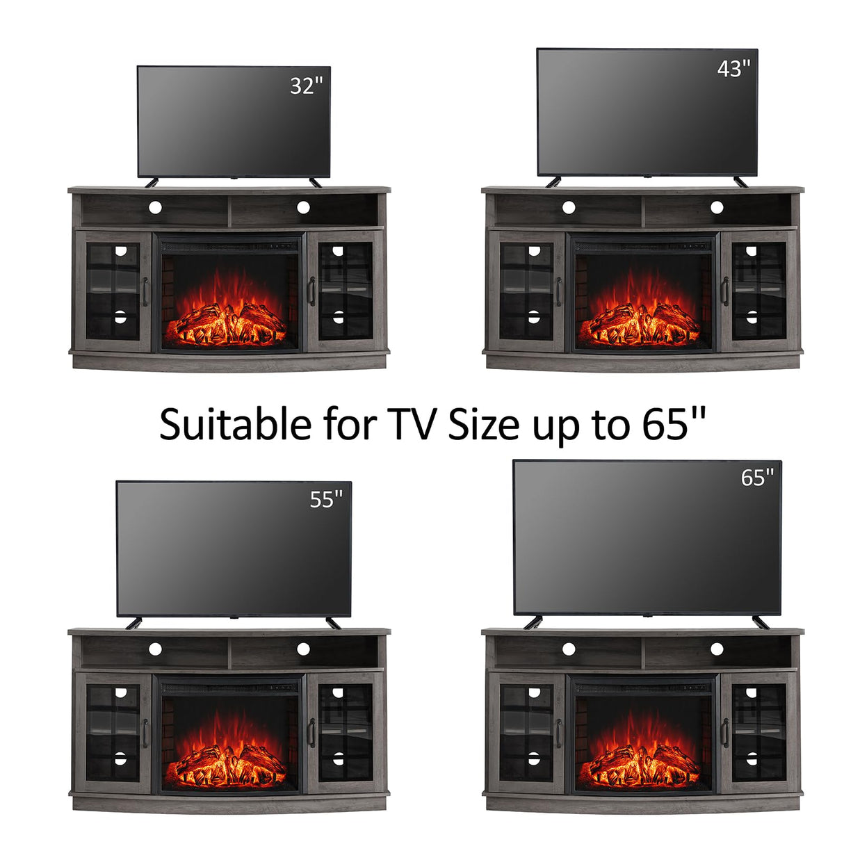 Electric Fireplace Media Entertainment Center