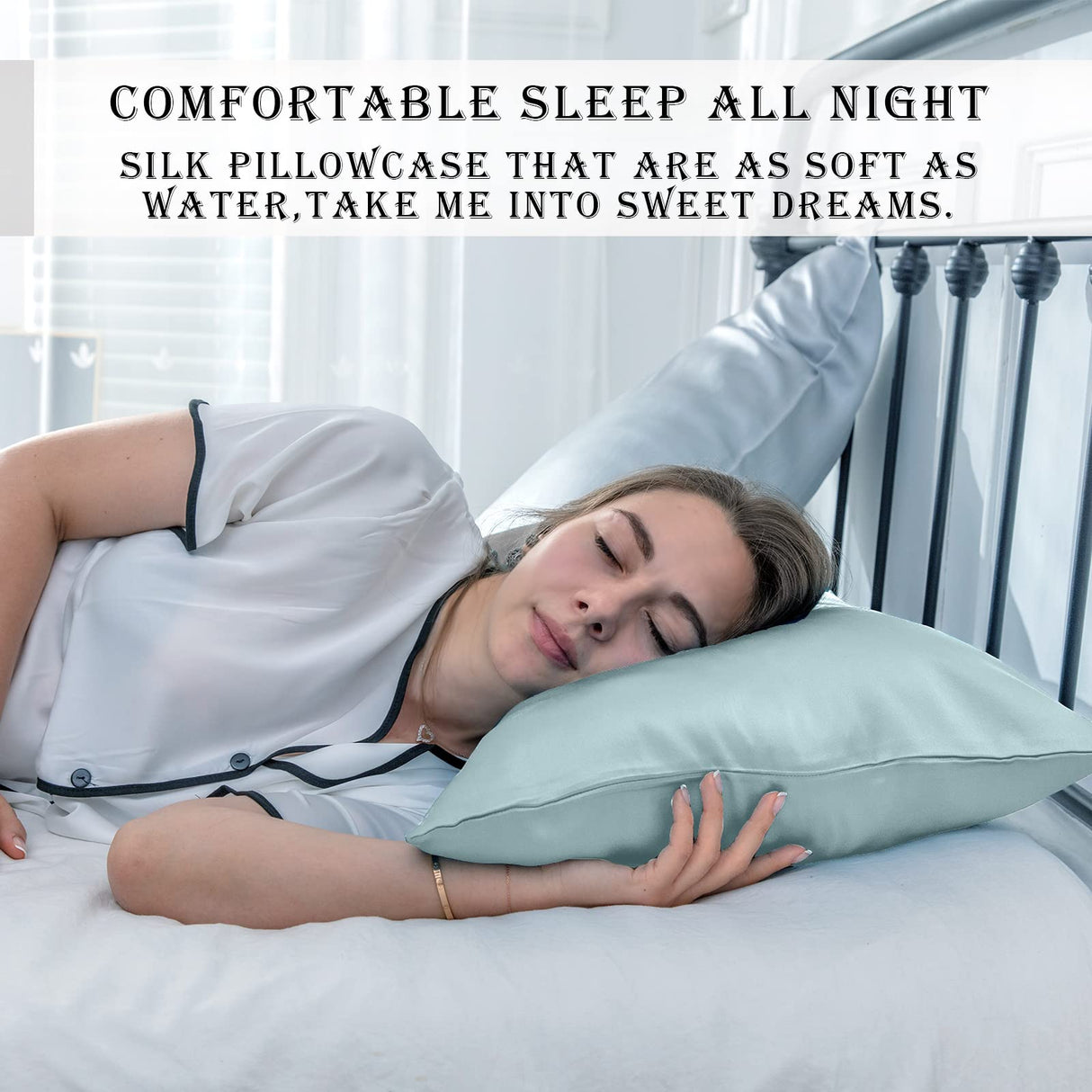 Mulberry Silk Pillowcase for Hair and Skin Standard Size 20"X 26" with Hidden Zipper