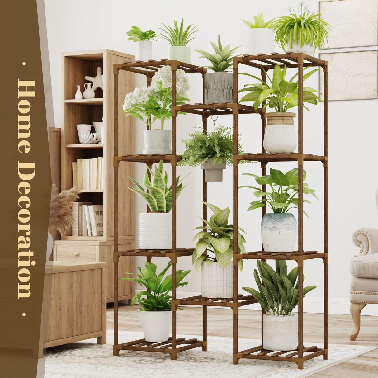 Bamworld 10-Tier Wooden Plant Stand