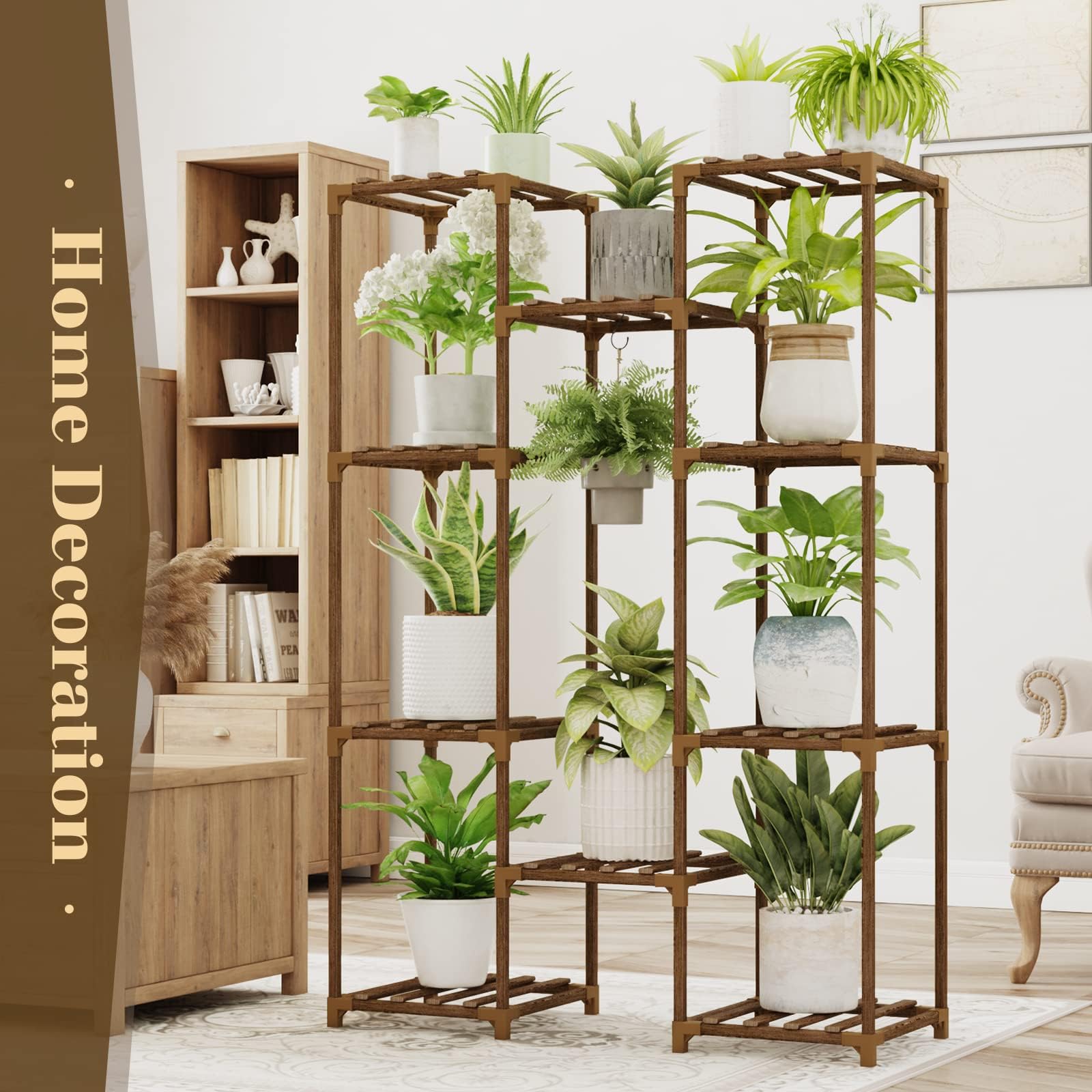 Bamworld 10-Tier Wooden Plant Stand