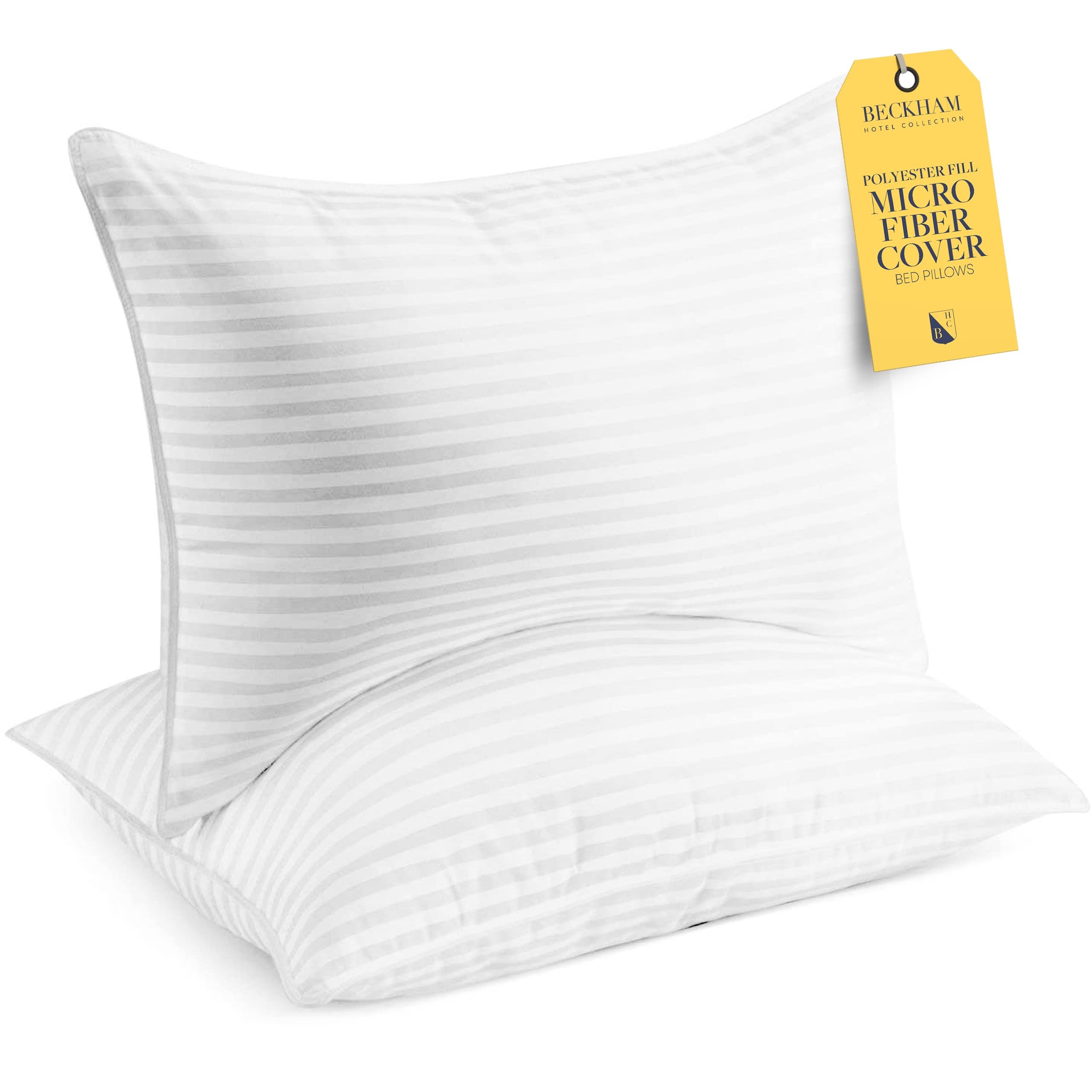 Bed Pillows King Size Set of 2 - Microfiber Pillow for Back