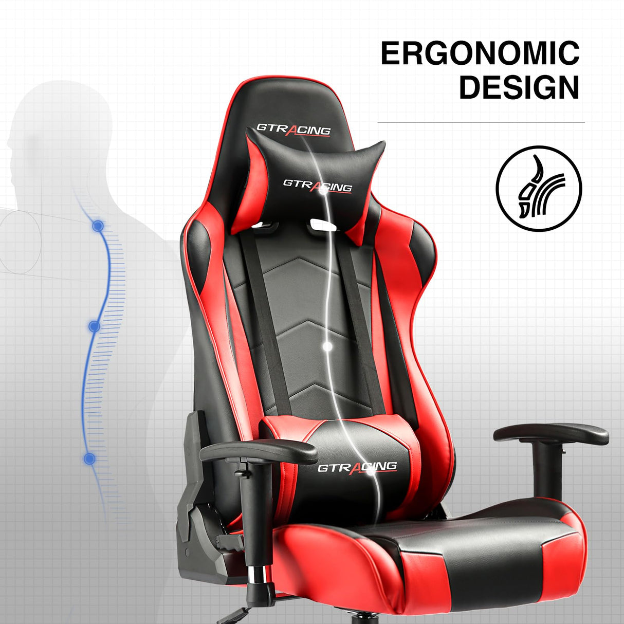 Gaming Chair Racing Office Computer Ergonomic Video Game Chair Backrest and Seat