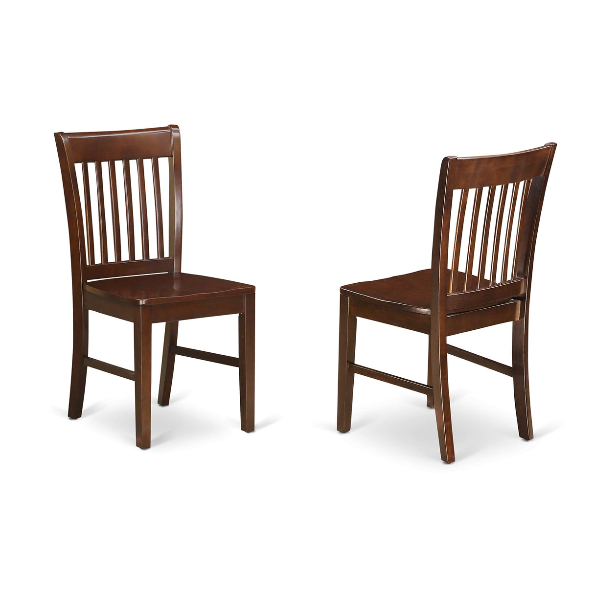 East West Furniture NFC-MAH-W Norfolk, Set of 2, Mahogany