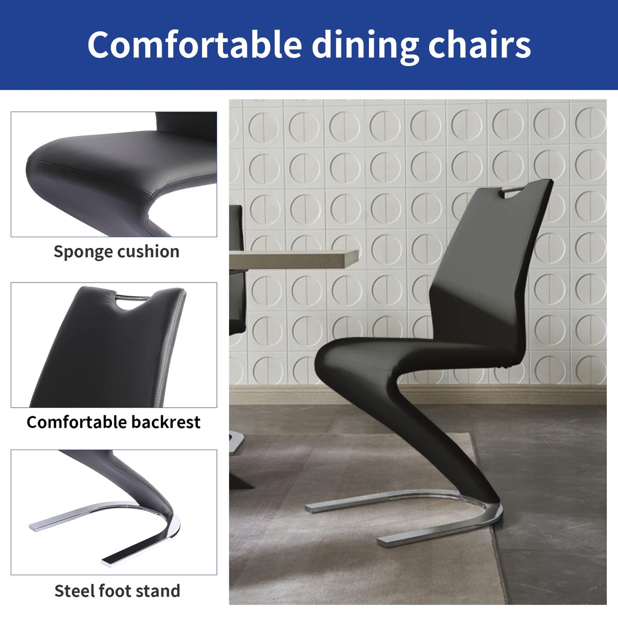 6 Piece Dining Table Set for 6, Wood Kitchen Table