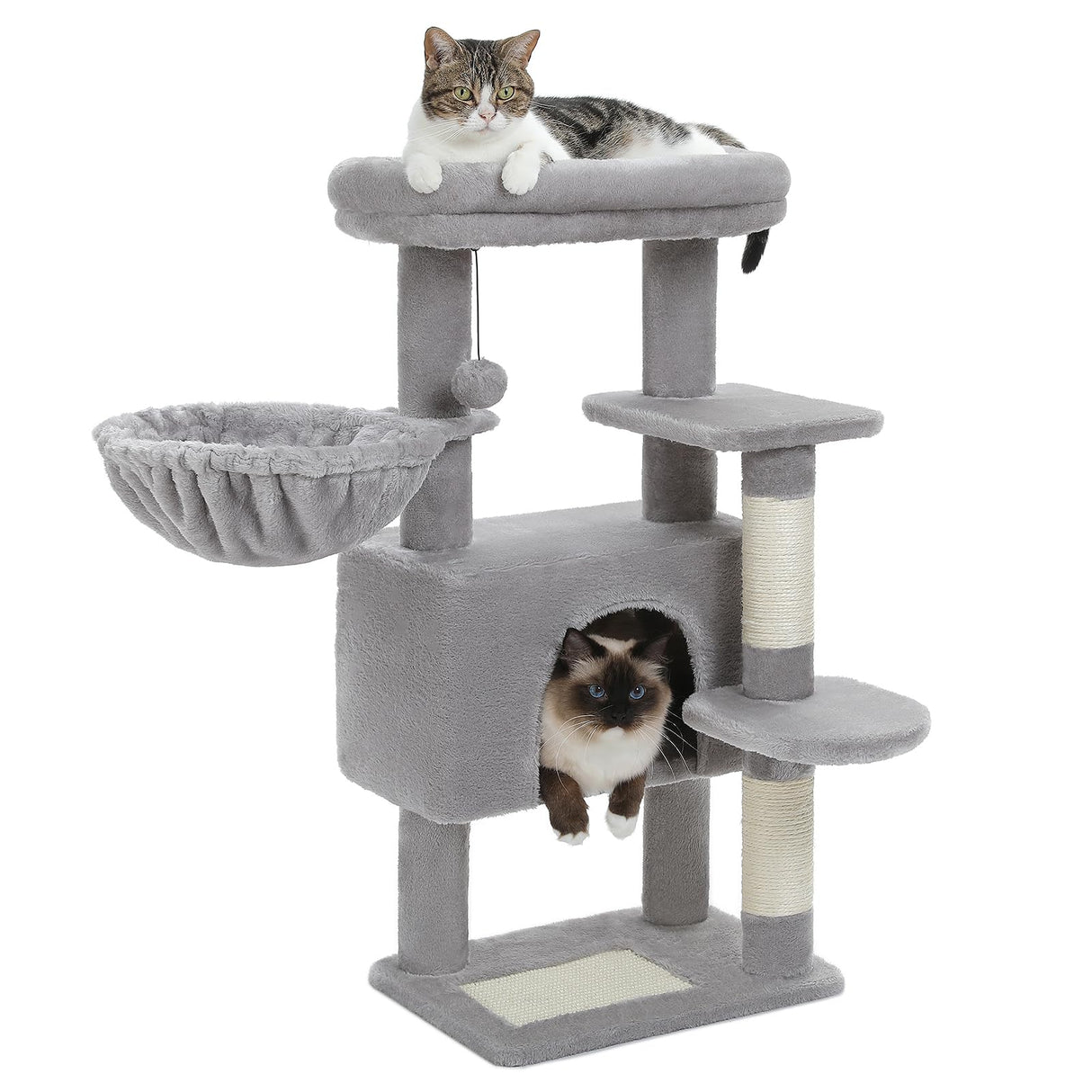Cat Tree for Large Cats, Cat Tower for Indoor Cats with Large Hammock