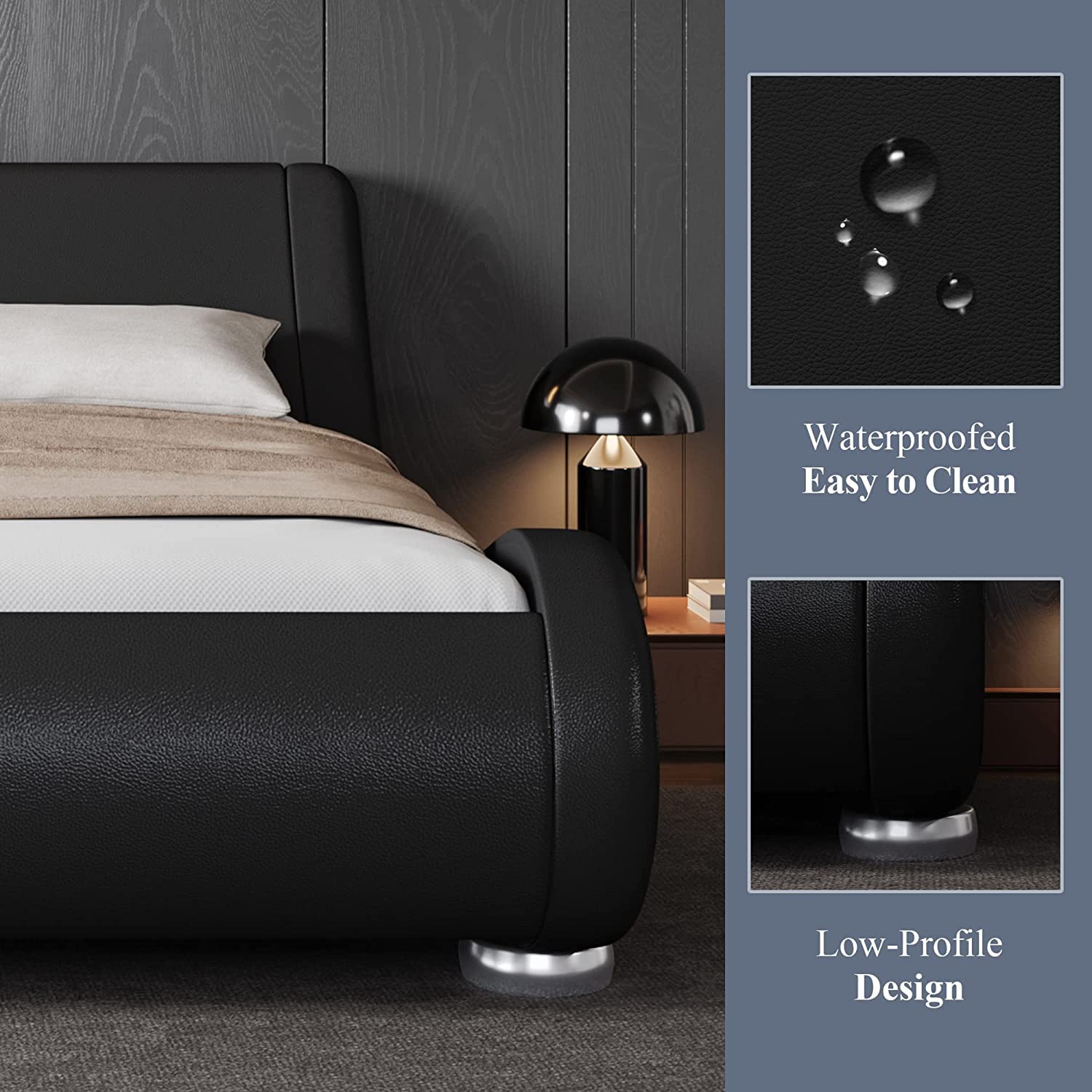 Queen Size Bed Frame with Ergonomic