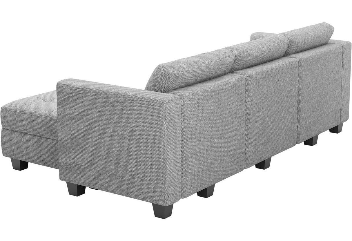 Sofa Couch with Storage Seats Convertible Sectional Couch