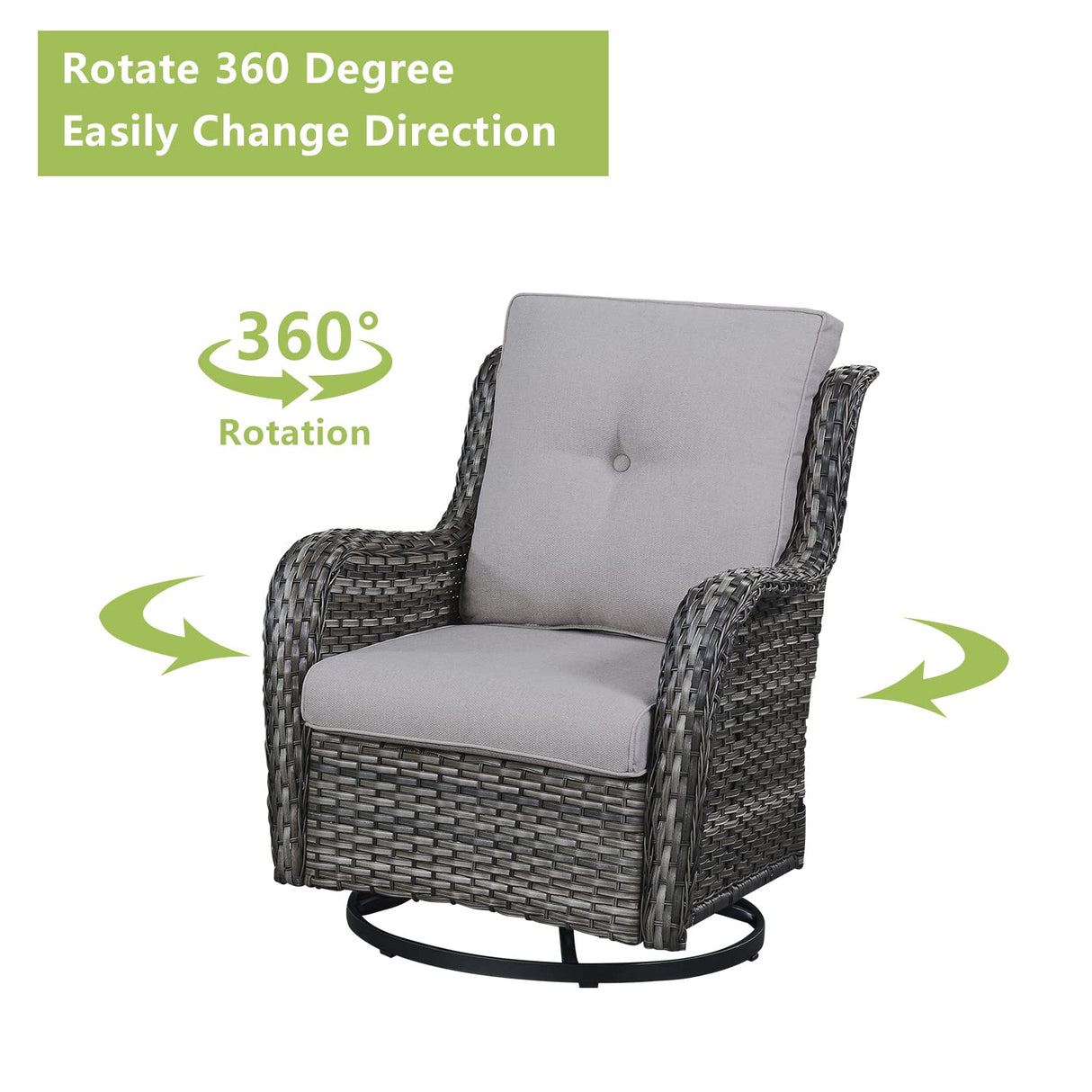 Wicker Patio Furniture Set - 7 Seater Rattan