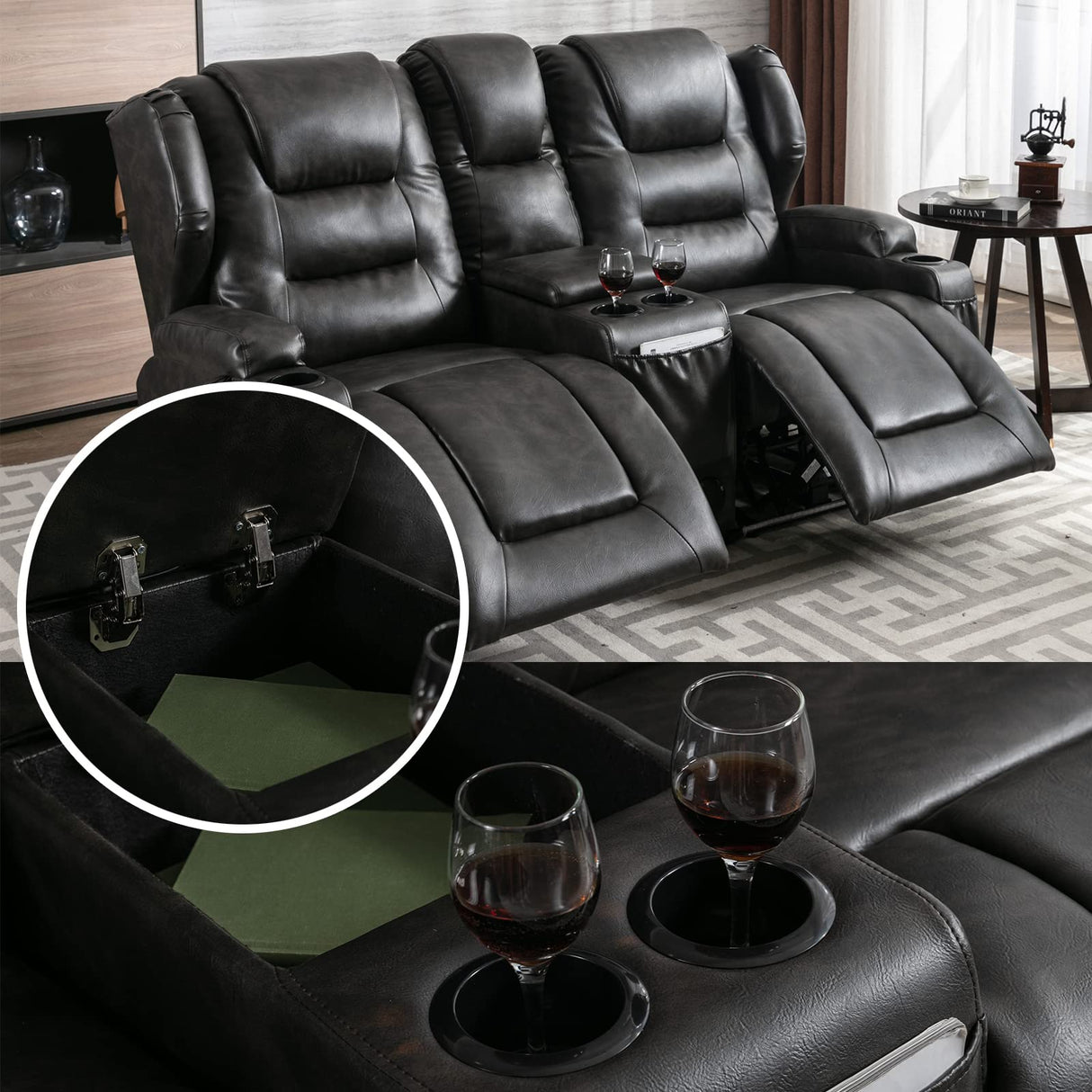 Electric Home Theater Seating- Power Recline Chair Loveseat RV Sofa