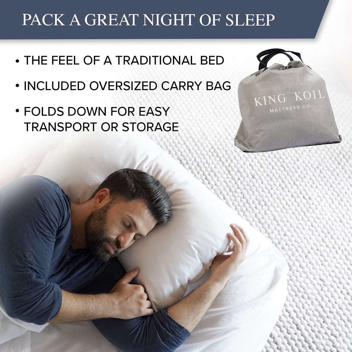 Luxury Twin Air Mattress with Built-in High Speed Pump for Camping